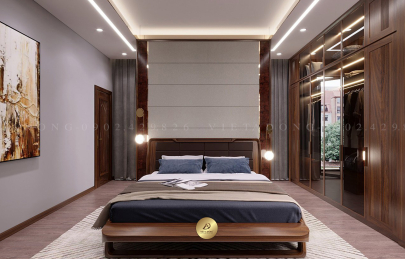 Giường ngủ thông minh bằng gỗ óc chó [New 2024]